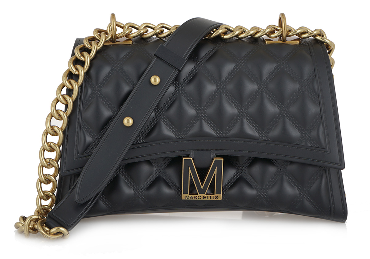 MARC ELLIS  ΤΣΑΝΤΑ ΜΕ ΧΡΥΣΗ ΑΛΥΣΙΔΑ ΚΩΔΙΚΟΣ 29LFLATRHOMBUSM BLACK